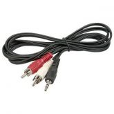 CABO 2 RCA x 1 P2 STÉREO NIQUELADO 1.8 METROS BR CABO 05318