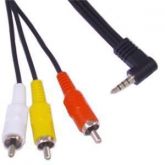 CABO PS STÉREO 90 GRAUS x 3 RCA GOLD 1.8 METROS BR CABO 0531