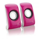 CAIXA DE SOM 7W RMS 2.0 MINI ROSA MULTILASER SP132