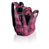 MOCHILA PARA NOTEBOOK ATÉ 14 POL. XADREZ ROSA MULTILASER BO1